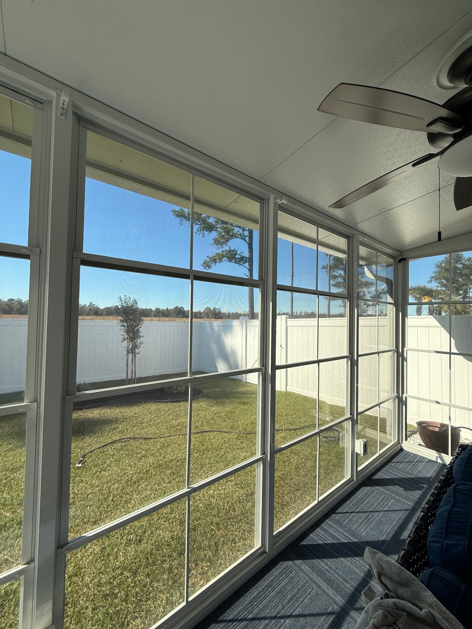 Vinyl window cleaning